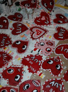 hearts on the floor