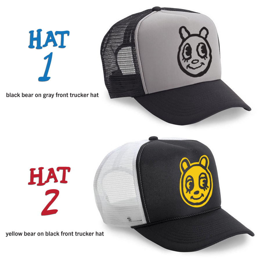 blackcattips bear - trucker-hat-color-options
