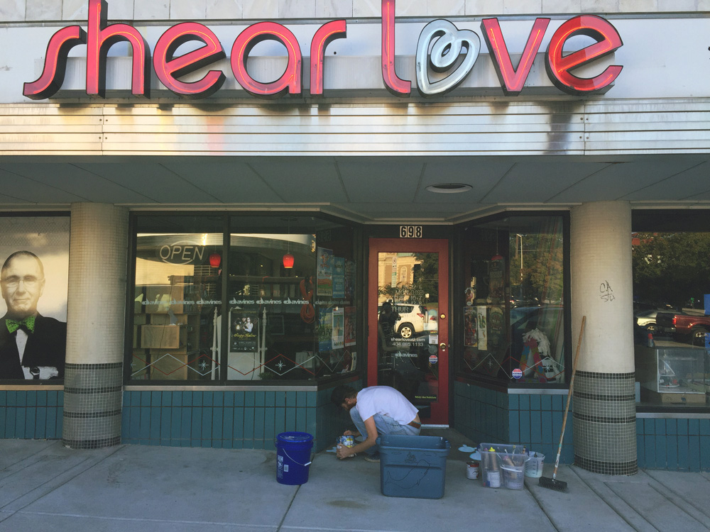 Painting On The Sidewalk (shear love)