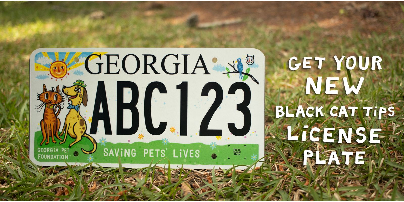 Georgia Pet Foundation x BlackCatTips License Plate