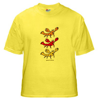 yellow lobster t shirt