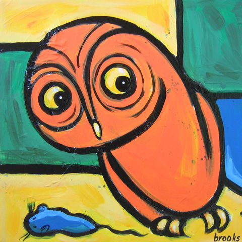 Orange Barn Owl