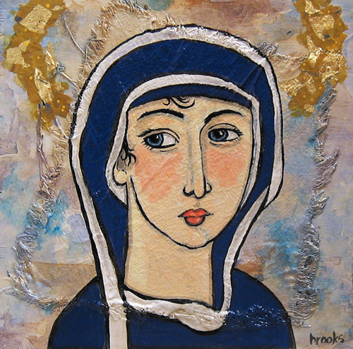 blue woman saint
