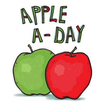 green and red apples