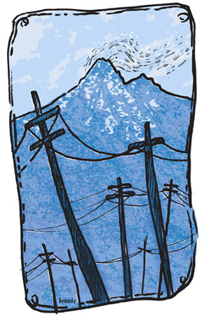 mountain powerlines